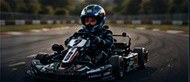 Kids category kart on track