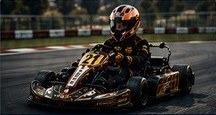 Competitive driver at speed